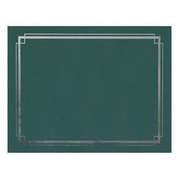 Certificate Holder - Green/Silver Border