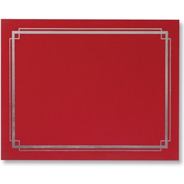 Certificate Holder - Red/Silver Border