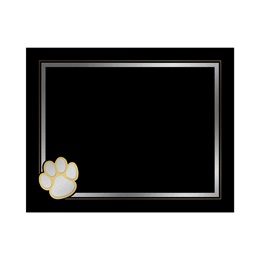 Foil Paw Print Certificate Holders - Black