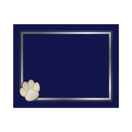 Foil Paw Print Certificate Holders - Blue