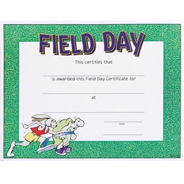 Full-color Field Day Certificates