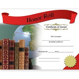 Photo Certificates - Honor Roll