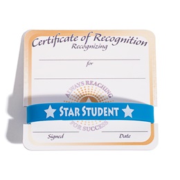Mini Certificate/Wristband Award Set - Always Reaching for Success