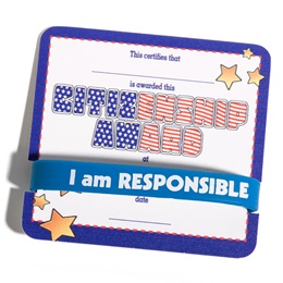 Wristband/Mini Certificate Award Set - Citizenship