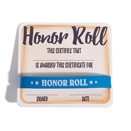 Mini Certificate/Wristband Set - Honor Roll/Laurels