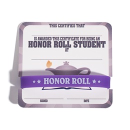 Mini Certificate/Wristband Set - Honor Roll/Lamp