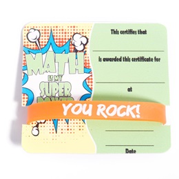 Mini Certificate/Wristband Set - Math Super Power