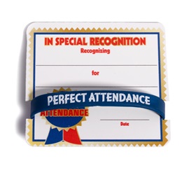 Mini Certificate/Wristband Set - Attendance Ribbon