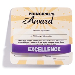 Mini Certificate/Wristband Set - Principal's Award