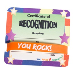 Wristband/Mini Certificate Award Set - Recognition