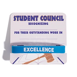 Mini Certificate/Wristband Award Set - Student Council/Gavel