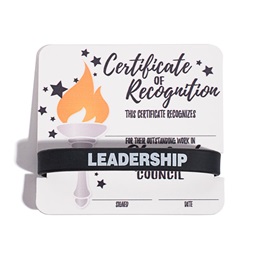 Mini Certificate/Wristband Award Set - Student Council/Torch