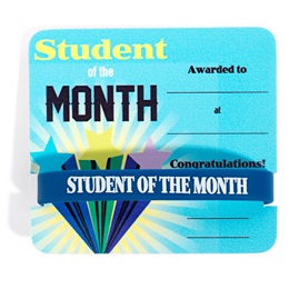 Mini Certificate/Wristband Set - Student of the Month
