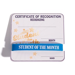 Mini Certificate/Wristband Award Set - Student of the Month