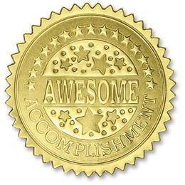 Certificate Seals - Gold Awesome Accomplishment