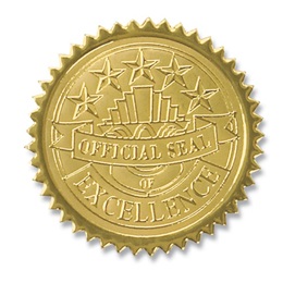 Certificate Seals - Gold Official Seal of Excellence