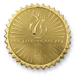 Certificate Seals - Gold Achievement Torch