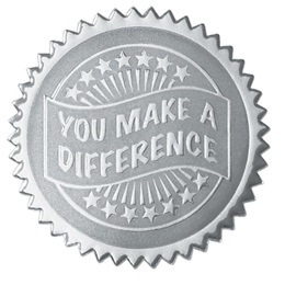 Certificate Seals - Silver You Make a Difference