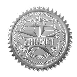 Foil Seals - Blue/Silver Seal of Achievement