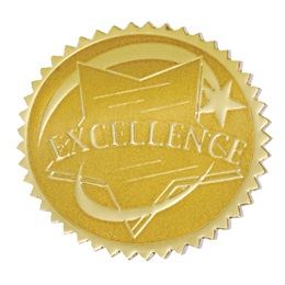 Gold Foil Certificate Seals - Excellence
