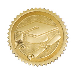 Gold Foil Certificate Seals - Graduation