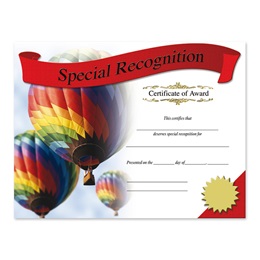 Photo Certificates - Special Recognition