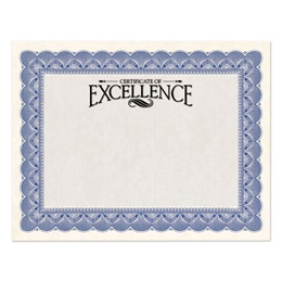 Traditional Certificates of Excellence- Blue/White