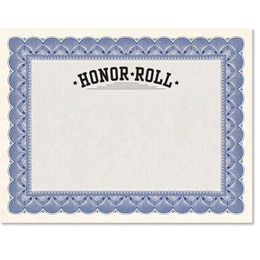 Traditional Honor Roll Certificates - Blue/White