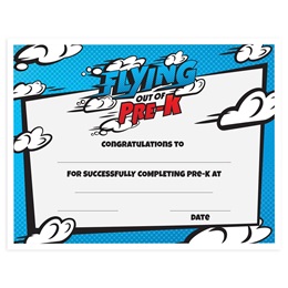 Flying Out of Pre-K Graduation Certificates Pack