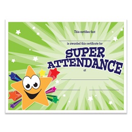 Super Star Attendance Certificate Pack