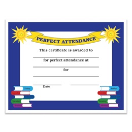 Perfect Attendance Certificate Pack
