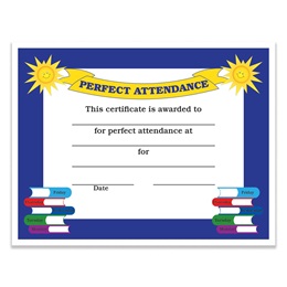 Perfect Attendance Certificate Pack