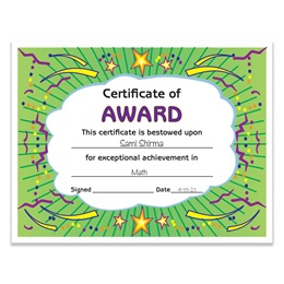 Award Certificate Pack