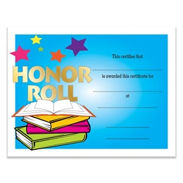 Honor Roll Books and Stars Certificates Pack