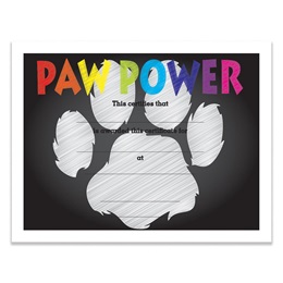 Paw Power Chalkboard Certificates Pack