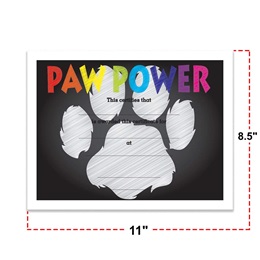 Paw Power Chalkboard Certificates Pack