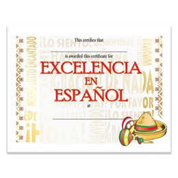 Excellence in Spanish Certificates Pack