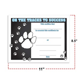 8.5 in. x 11 in. On the Tracks to Success Certificates, 30 per package
