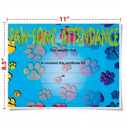 Pawsome Attendance Certificates Pack