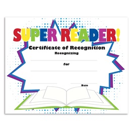 Super Reader Certificates Pack