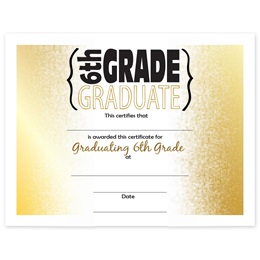 6th Grade Graduation Certificates