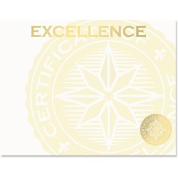 Award Certificates - Gold Excellence Seal