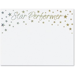 Award Certificates - Star Sprinkled Star Performer