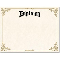 Ornate Graduation Diplomas - Gold/White