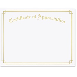 Award Certificates - Gold Foil Appreciation