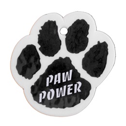 Custom Paw Dog Tag - Black/White Paw Power
