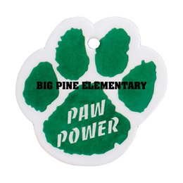 Custom Paw Dog Tag - Green/White Paw Power