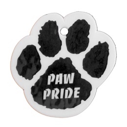 Custom Paw-shaped Dog Tag - Black/White Paw Pride