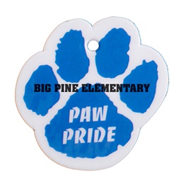 Custom Paw-shaped Dog Tag - Blue/White Paw Pride
