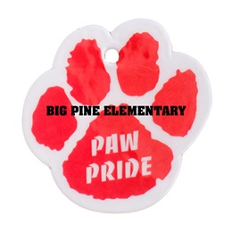 Custom Paw-shaped Dog Tag - Red/White Paw Pride